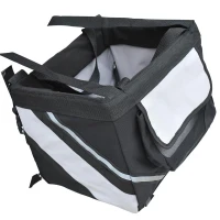 Pawhut Vehicle/Bicycle Soft Side Carrier - Black / Gray(m-1)