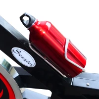 Soozier Indoor Stationary Cycling Exercise Bike w/LCD Display - Black and Red(m-8)