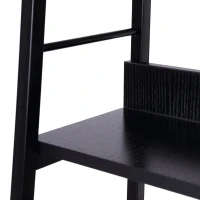 HomCom 2 Pack 5-Shelf Modern Ladder Bookcase (Black)(m-6)