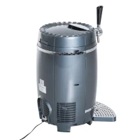 HOMCOM 10 Liter Mini Kegerator Beer Cooler Dispenser Lightweight Car -Black(m-4)