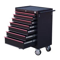 HomCom Steel Rolling Tool Chest Storage Cabinet with 7 Sliding Drawer & Handle(m-6)