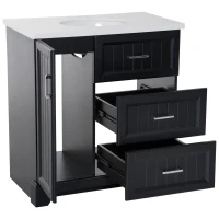 Kleankin 34” Modern Ceramic Sink Bathroom Vanity Set(m-7)