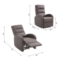 HomCom Modern PU Leather Living Room Manual Recliner Lounger Sofa Chair - Brown(m-4)