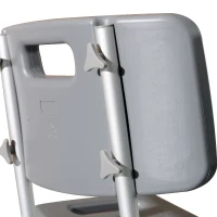 HomCom Adjustable Medical Bathtub Safety Stool Bench Shower Seat Chair - Gray(m-5)