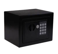 HomCom 9" x 7" x 7" Steel Electronic Digital Security Safe - Black(m-1)