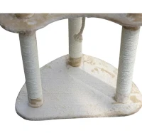 Pawhut 60" Cream Cat Tree Condo - Cream(m-10)