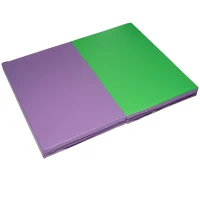 Soozier 10' x 4' x 2' PU Leather Folding Gymnastics Tumbling /Martial Arts Mat - Blue/Purple/Green/Pink(m-8)