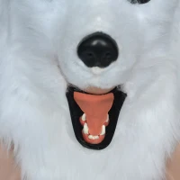 HomCom White Fox Costume Mouth Mover Hood(m-10)