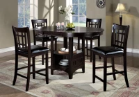 Monarch 2 Piece 41" PU Leather Padded Seat Counter Height Wooden Dining Stools - Espresso Brown(m-2)