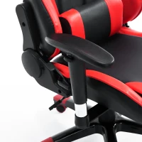 HomCom High Back Racing Style Ergonomic Gaming Chair With Support Pillows - Black / Red(m-13)