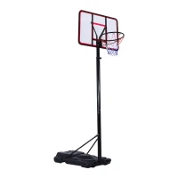 Open Box Aosom 44" Clear Backboard Height Adjustable Portable Basketball Hoop(m-1)