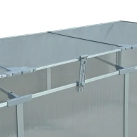 Outsunny 71" Cold Frame Greenhouse Aluminum Vented Mini Greenhouse Kit(m-7)