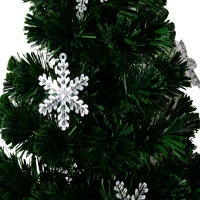 HomCom 5' Artificial Holiday Decoration Snowflake Light Christmas Tree - Green(m-4)