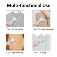 HomCom 1.8 Liter 1200W Upright Full Size Clothing Steamer With Fabric Brush And Garment Hanger - White / Grey(m-6)