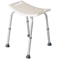 HomCom Rectangular Height Adjustable Mobility Medical Grade Stabilized Shower Seat Bath Stool(m-1)