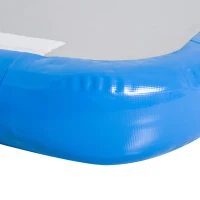 Soozier Inflatable Air Mat 16.5’ Air Track with Pump Light Grey/Blue(m-11)