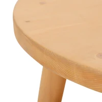 Outsunny Rustic Cabin Style Wooden Round Outdoor Patio End Table(m-7)