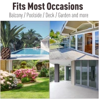 Outsunny 3 Piece Rattan Wicker Outdoor Compact Nesting Table Patio Dining Set(m-4)