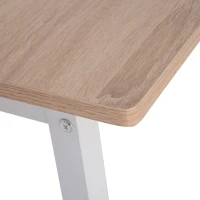 Vinsetto Wood Metal Modern L-Shape Corner Computer Desk - Oak(m-8)