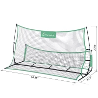 Soozier 2 in 1 Soccer Rebounder Net Portable Football Trainer Passing and Solo Skills(m-3)