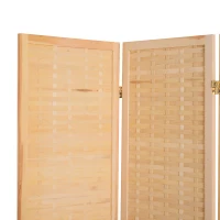 HomCom 6' 4-Panel Bamboo Screen Freestanding Room Divider(m-8)