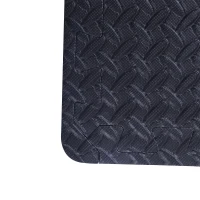 Soozier 24" x 24" 18 Piece 72 sq ft Interlocking Protective Exercise Floor Tiles - Black Diamond Plate(m-8)
