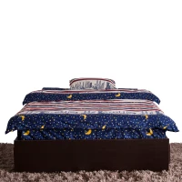 HomCom Modern 4 Drawer Storage Bed - Brown(m-2)