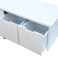 HomCom Modern Home Office 3-Drawer Wheeled File Cabinet Organizer - White(m-9)