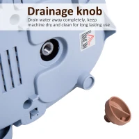 HomCom 1.8 Liter 1200W Upright Full Size Clothing Steamer With Fabric Brush And Garment Hanger - White / Grey(m-10)