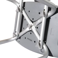 HomCom Adjustable Medical Bathtub Safety Stool Bench Shower Seat Chair - Gray(m-4)