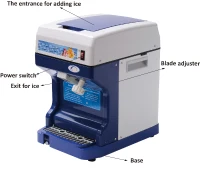 HomCom Shaved Ice Electric Ice Shaver Machine - Blue(m-3)