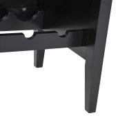 HomCom 33" 15 Bottle Floor Wine Rack Storage Cabinet - Black(m-12)