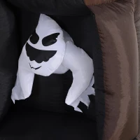 HOMCOM 8’ Lighted Inflatable Outdoor Halloween Yard Decoration - Scary Ghost Tree(m-9)