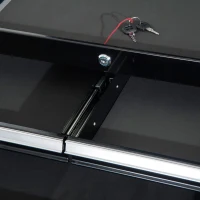 Open Box HomCom 4-Drawer Top Storage Rolling Tool Chest Cart - Black(m-9)