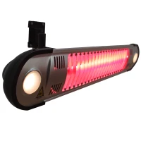 Outsunny 1500 Watt Indoor Outdoor Remote Control Wall Mount Electric Patio Heater - Silver(m-10)