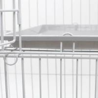 PawHut 48" Steel Wire Vertical Cat Pet Cage - White(m-8)