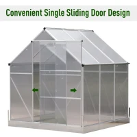 Outsunny 6.25' x 6.25' x 7.2' Portable Outdoor Walk-In Garden Greenhouse Planter(m-5)
