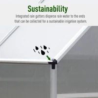 Outsunny 6.25' x 6.25' x 7.2' Portable Outdoor Walk-In Garden Greenhouse Planter(m-7)