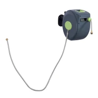 Outsunny 65’ Plastic Portable Outdoor Wall Mount Retractable Water Hose Reel(m-9)