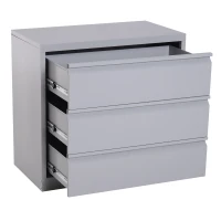HomCom 32" W x 18" D x 30" H 3 Drawer Steel Metal Lateral File Cabinet(m-3)