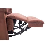 HomCom Faux Suede Heated Vibrating Massage Recliner Chair with Remote - Cinnamon Brown(m-10)