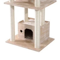 Pawhut 51” Cat Tree Tower - Beige(m-9)
