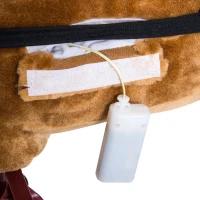 Qaba Durable Kids Stuffed Style Bouncing Spring Rocking Horse Toy Christmas Gift with Realistic Sounds and Solid Metal Frame(m-13)