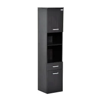 HomCom 53" Modern Wall Mounted Storage Cabinet Cupboard - Dark Coffee Woodgrain(m-1)