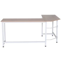 Vinsetto Wood Metal Modern L-Shape Corner Computer Desk - Oak(m-7)