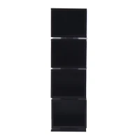 HomCom 4-Tier Rotating Cube Media Tower - Coffee(m-3)