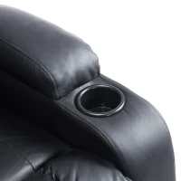 HOMCOM PU Leather Heated Vibrating Massage Recliner Chair with Remote(m-7)