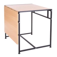 HomCom 47" Versatile Wood Top Drop Leaf Office Computer Desk Folding Side Table - Black(m-4)