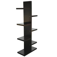 HomCom Modern Free Standing Staggered Shelf Bookcase(m-6)