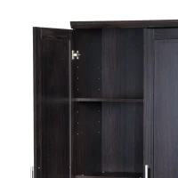 HOMCOM 72" Wood Free Standing Kitchen Pantry Organizer Storage Cabinet - Espresso(m-10)